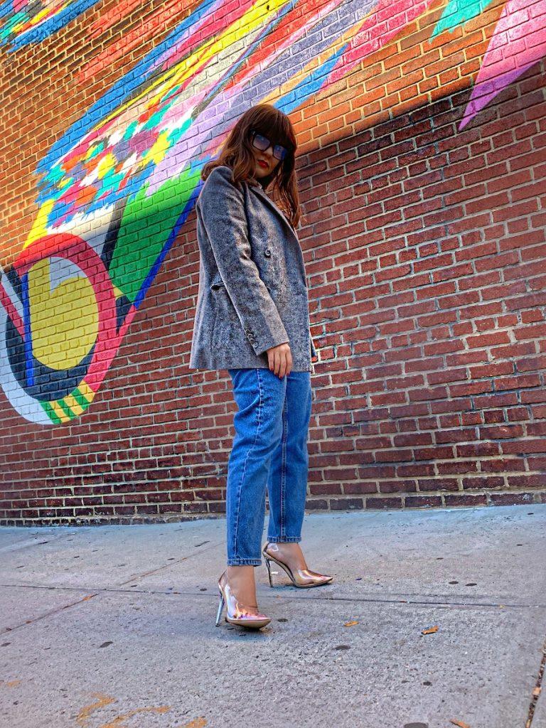 street stylebetul yildiz street art erdem blazer mom jeansclear stilettoalley girl fashion technology blog