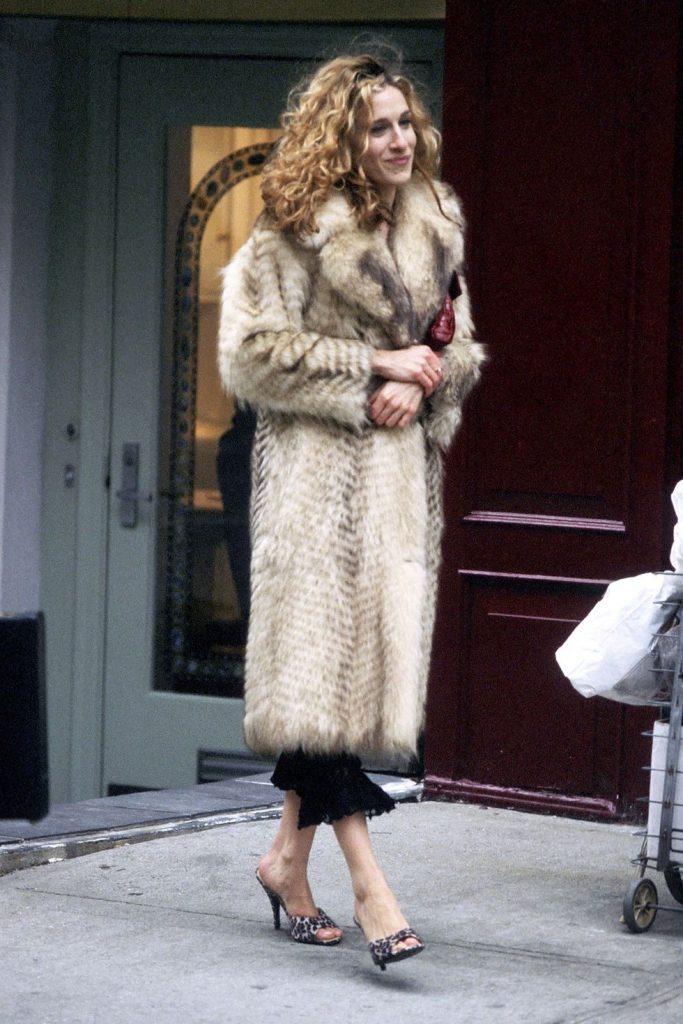 carrie long fur coat season 1 92 Questions Carrie Bradshaw Asks Entire Serie