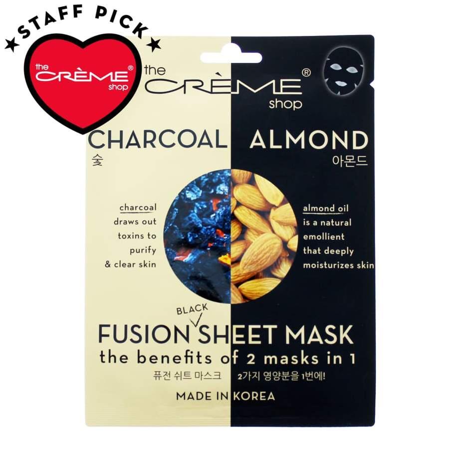 The packaging of The Charcoal & Almond Oil fusion sheet mask