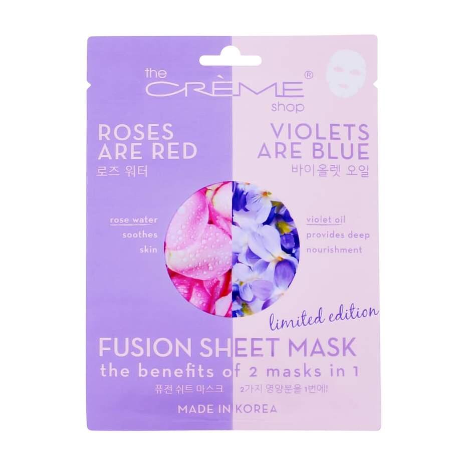 The packaging of The Rose Water & Violet Oil fusion sheet mask