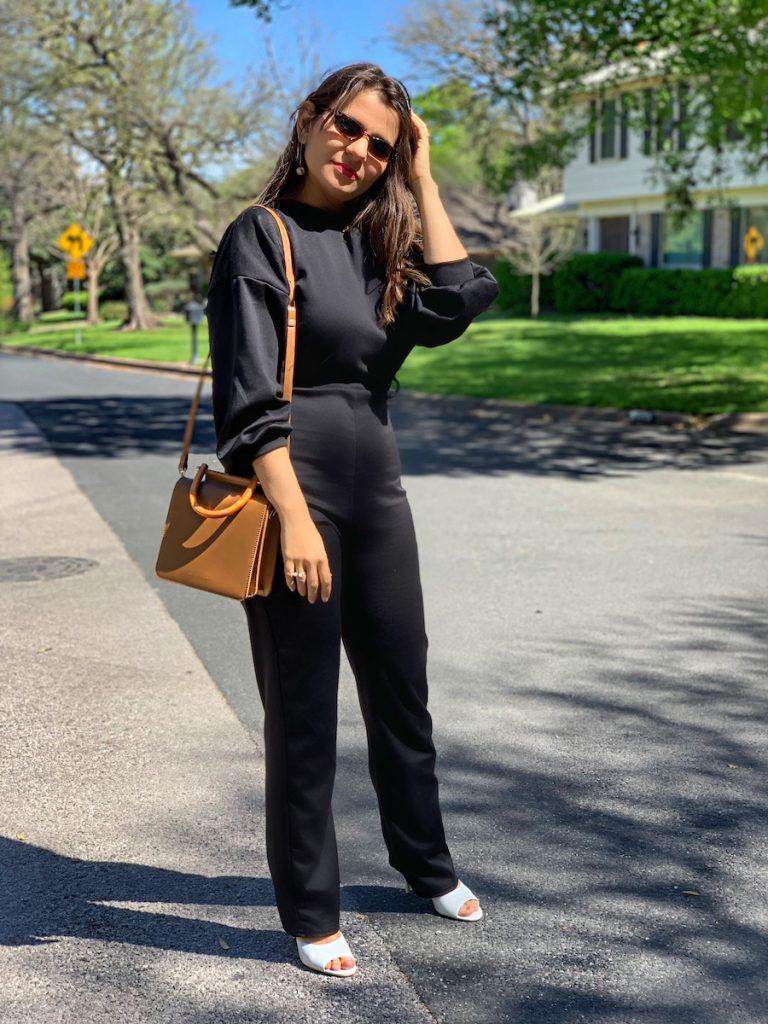 black jumpsuit for office looks alley girl betul k yildiz new york fashion blogger