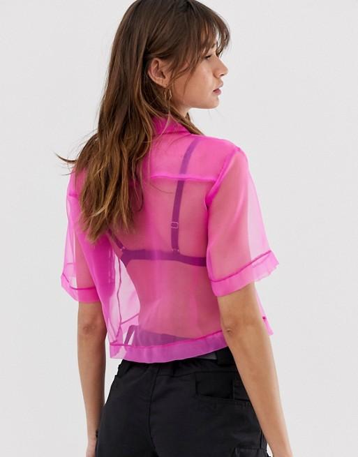 asos pink organza shirt alley girl must own wednesday
