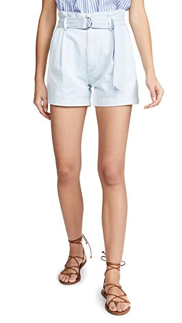 citizen of humanity pleated denim shorts alley girl shopbop