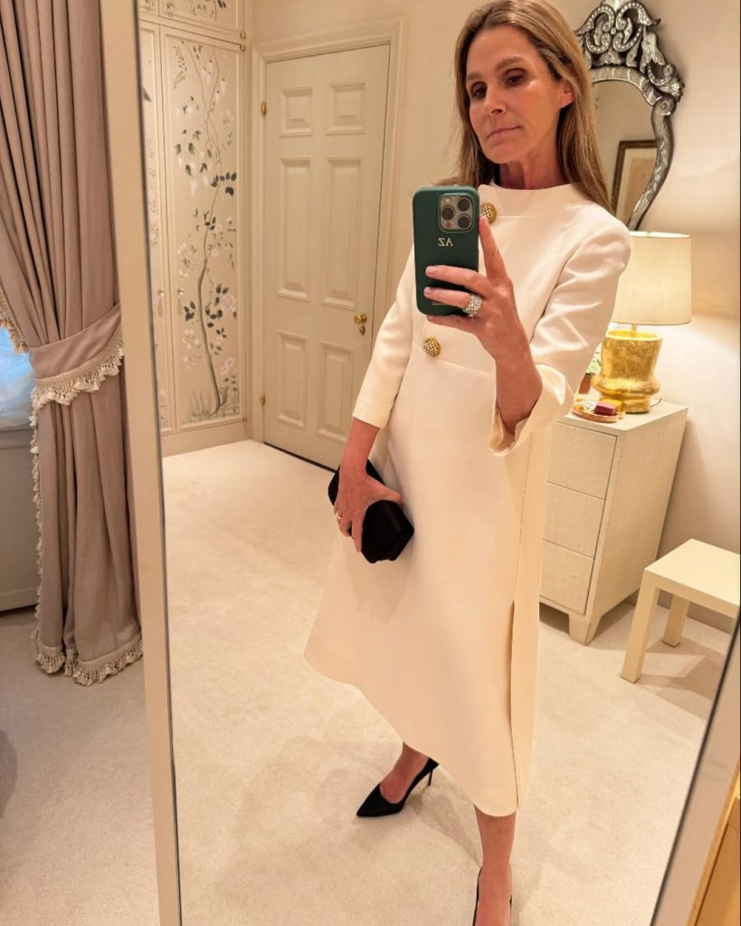 aerin classic tailored white maxi dress