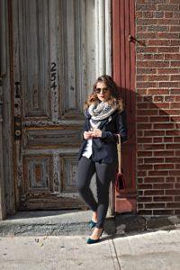 Skinny Jeans with Blazer Jacket street style alley girl new york fashion blogger 2