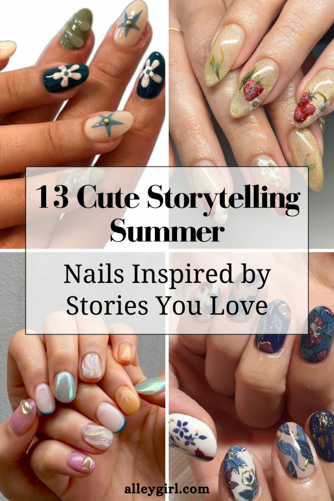 13 Cute storytelling Summer nails alley girl fashion and lifestyle website